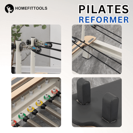 เครื่องพิลาทิส Pilates Reformer Homefittools โครงอลูมิเนียม_4